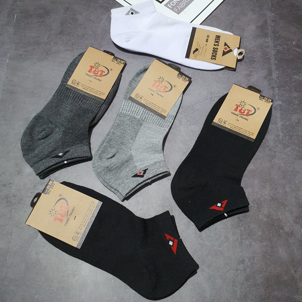 Combo 5 đôi Tất Vớ nam nữ T&amp;T: Cotton Hàn quốc cực xịn, thoáng mát êm chân thấm hút mồ hôi- AQ STORE