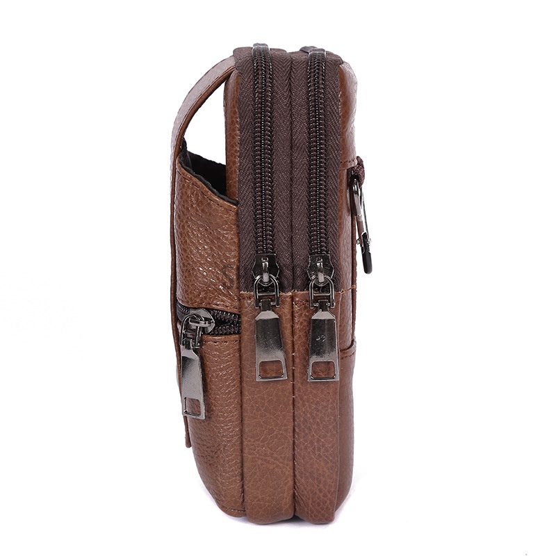 Men Durable Flap Magnetic Button Design Waist Bag Breathable Tasteless Belt Bag 6.5 Inch Phone Bag Crossbody Bags With Shoulder Strap