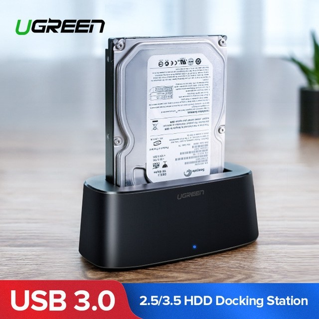 HDD Dock 2.5 và 3.5 inch hỗ trợ ổ cứng 12TB cao cấp chính hãng Ugreen 50740