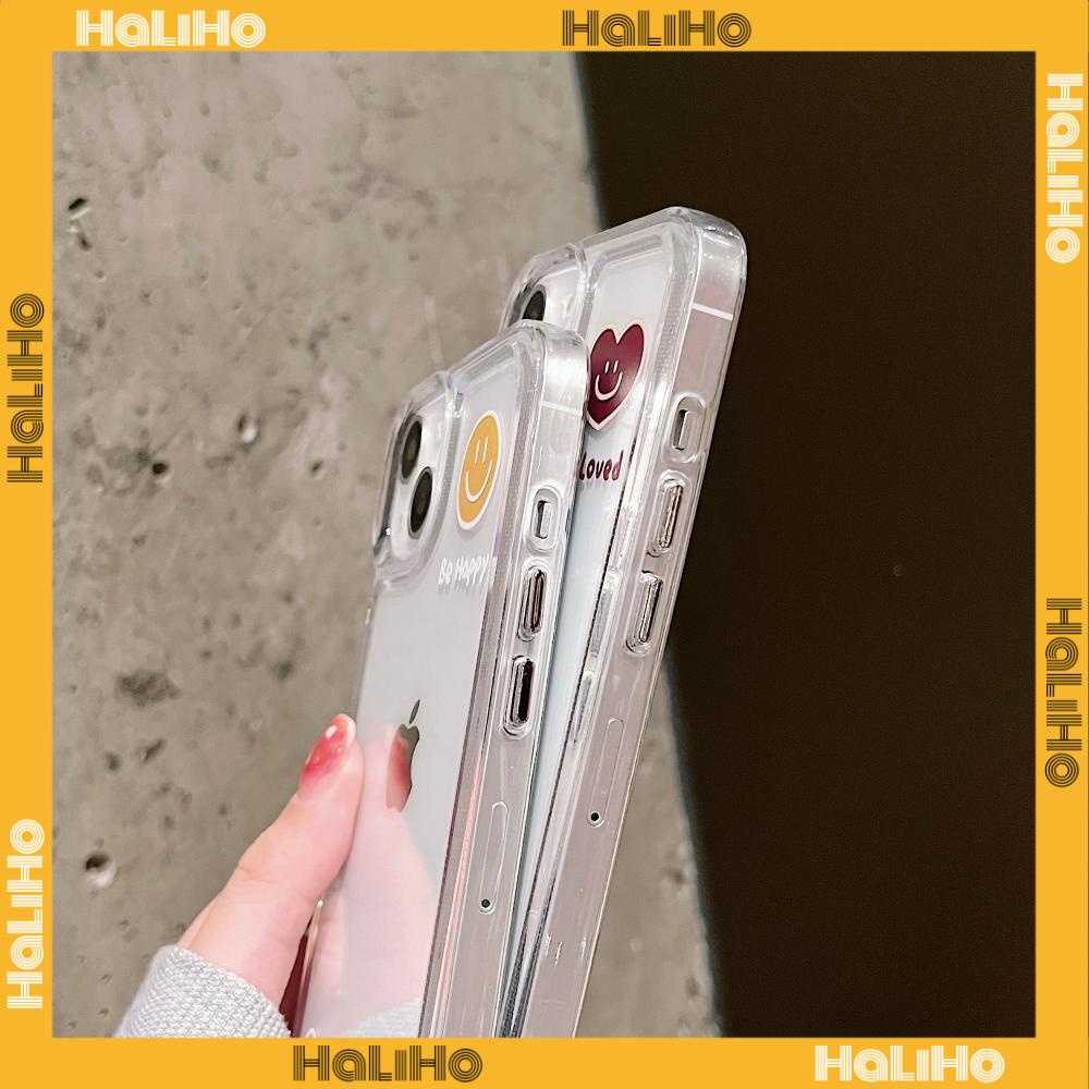 Ốp điện thoại TPU dẻo trong suốt mạ hình trái tim mặt cười thích hợp cho iPhone 13 Pro Max 12 Pro Max 11 7 Plus