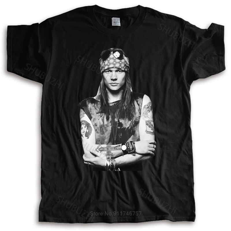 Áo thun nam mùa hè Axl Rose Guns N 'Roses GNR VTG Retro Graphic Heavy Metal thời trang mới -shirt ma