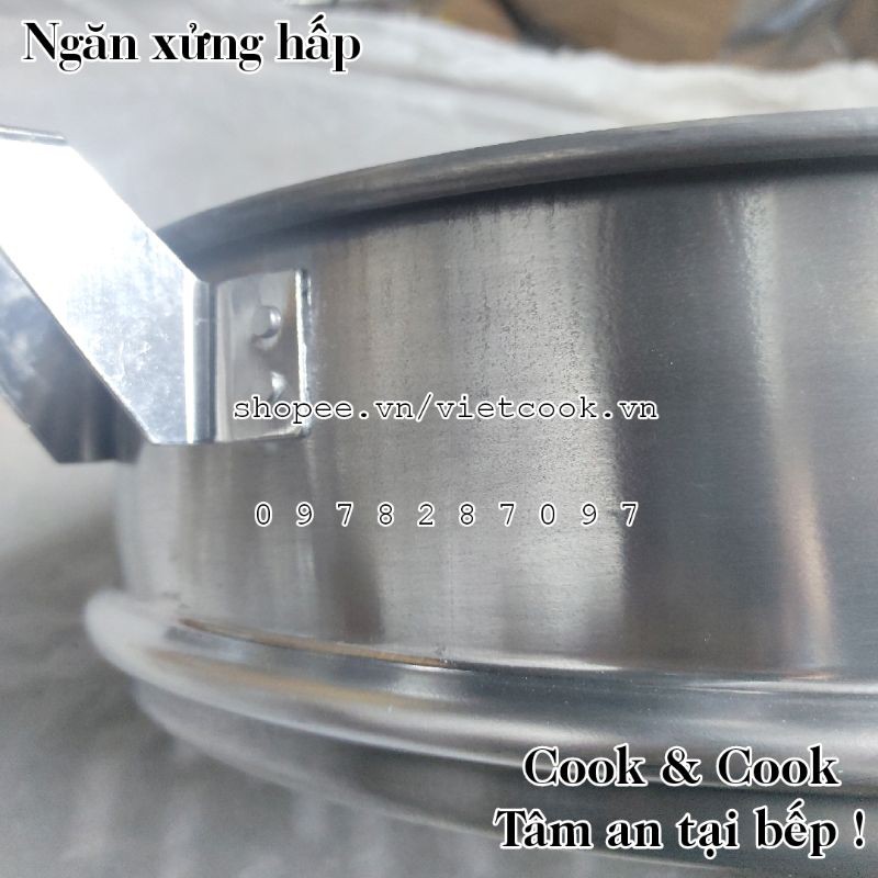 [CHÍNH HÃNG] Ngăn xửng hấp bánh bao size 46 cm nhôm Mạnh Hùng/ Hấp hải sản/ Hấp rau củ quả