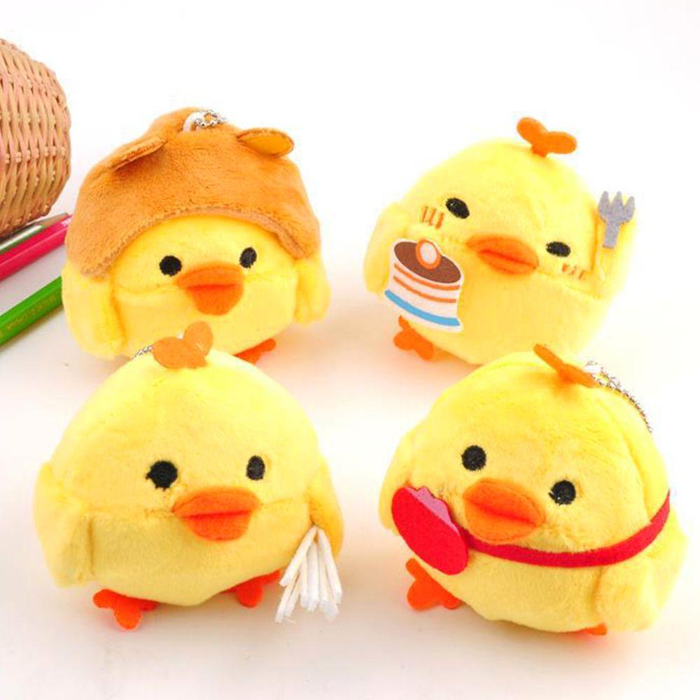 Móc Khóa Gà Nhồi Bông Mini 7cm Mềm Mại Đáng Yêu