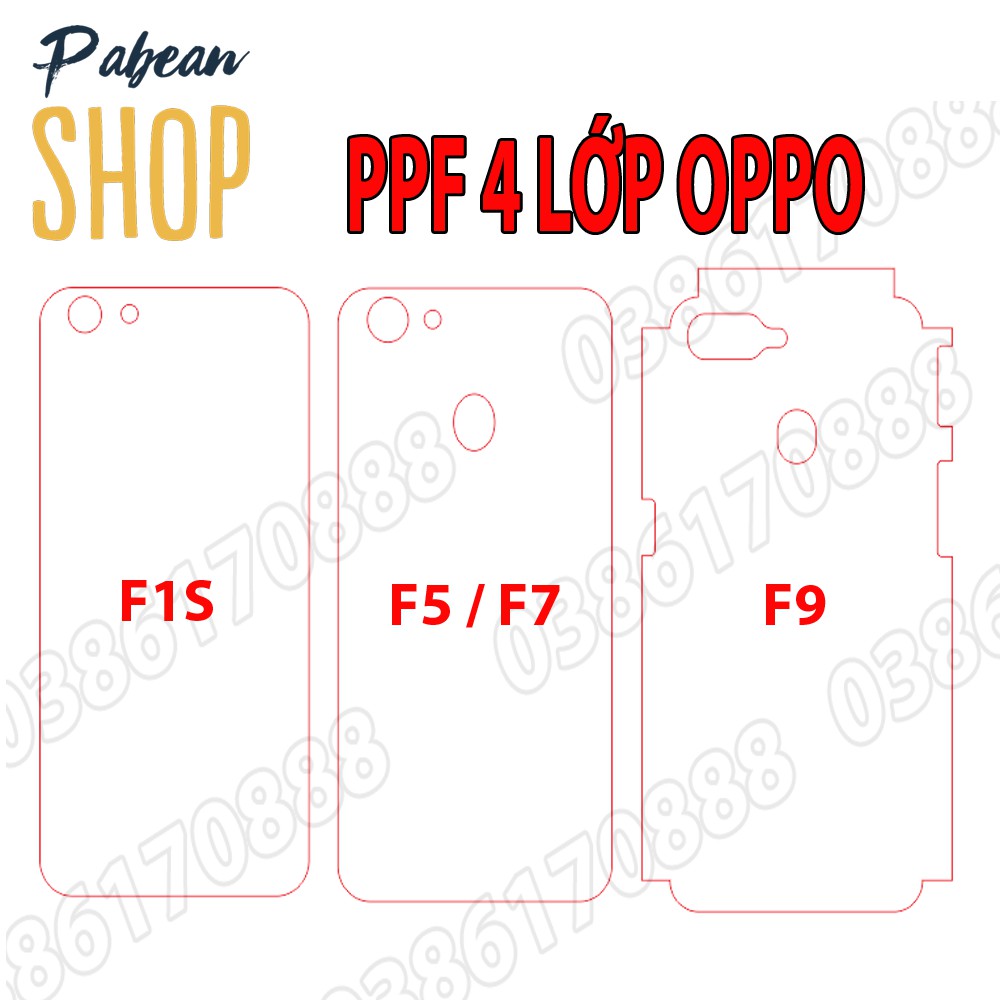 Dán lưng PPF 4 lớp chống va đập cho OPPO F1S / F5 / F7 / F9