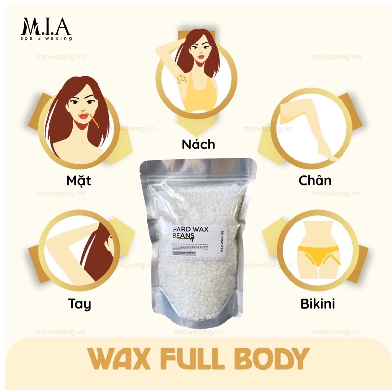 Sáp Wax Lông Nóng MIA Waxing, Sáp Barbie Pink siêu bám lông wax tay,chân, wax nách