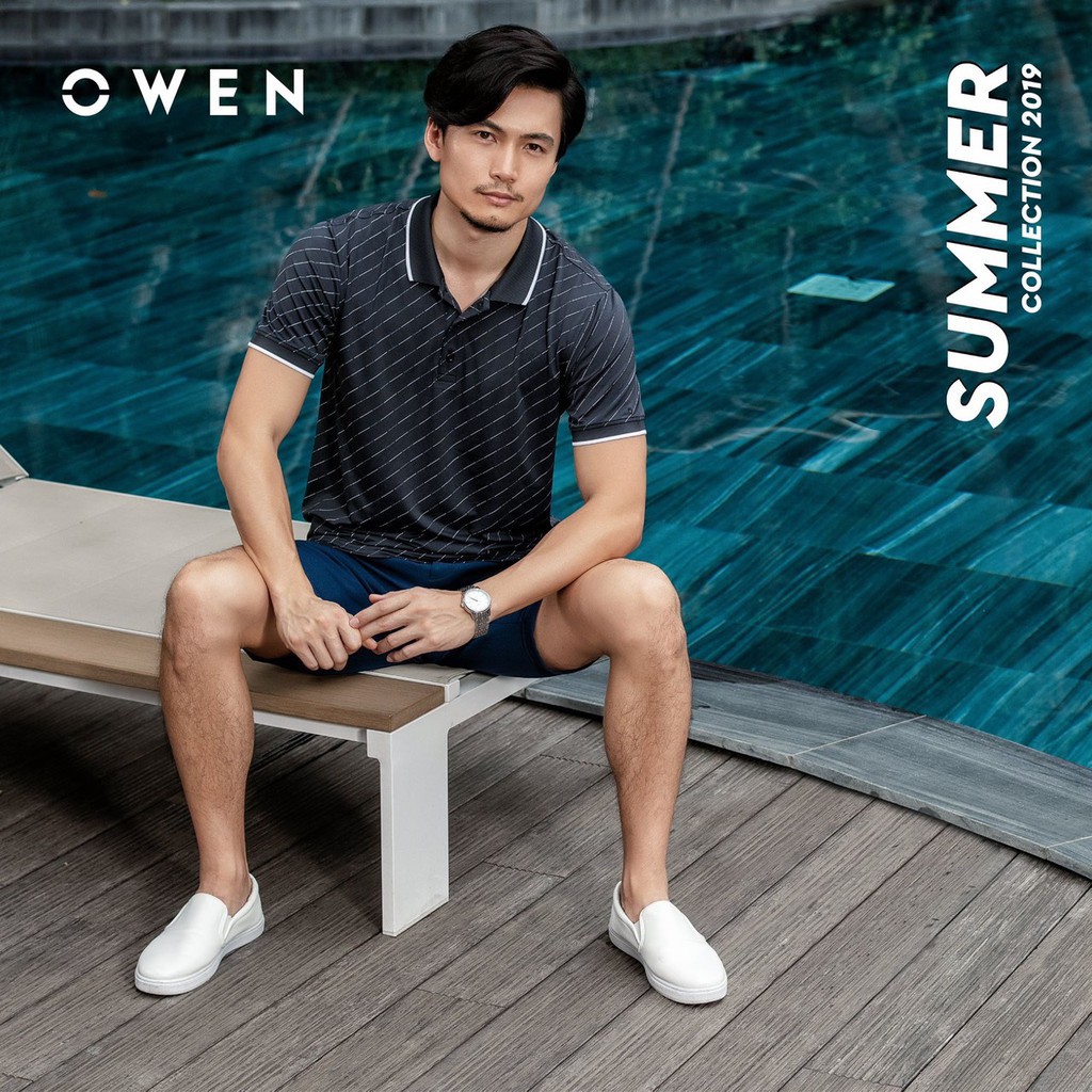 NEW 10.10 SALE Sale . Áo Polo nam cộc tay Owen 90022 - Áo thun có cổ nam Cực Đẹp .1 . Đẹp . ✔️ . . ! :