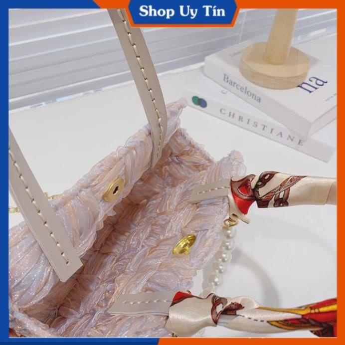 [ FREESHIP 50K ] Túi Xách Handmade Tự Đan Ruy Băng - Phụ Kiện Đan Túi