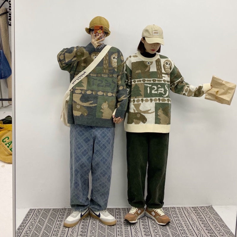 Áo Len Hình Gấu Thỏ Unisex