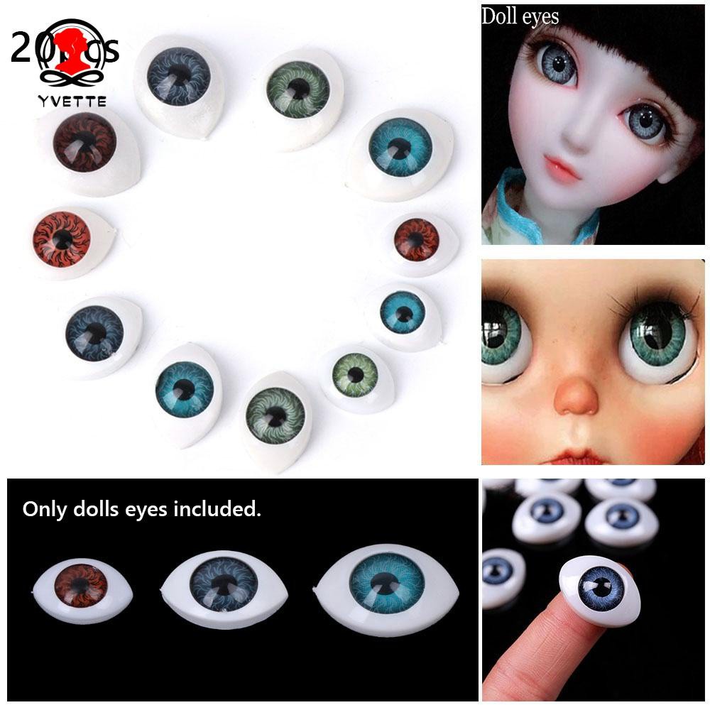 YVETTE 20pcs Girl Gift Doll Safety Eyes Funny Accessories Dinosaur Eye 4 sizes Puppet Making Animal Toys 4 colors DIY Craft/Multicolor