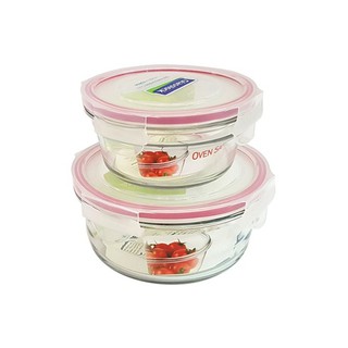 Hộp đựng cơm thủy tinh giữ nhiệt Glasslock (set 2 hộp 350ml và 720ml)