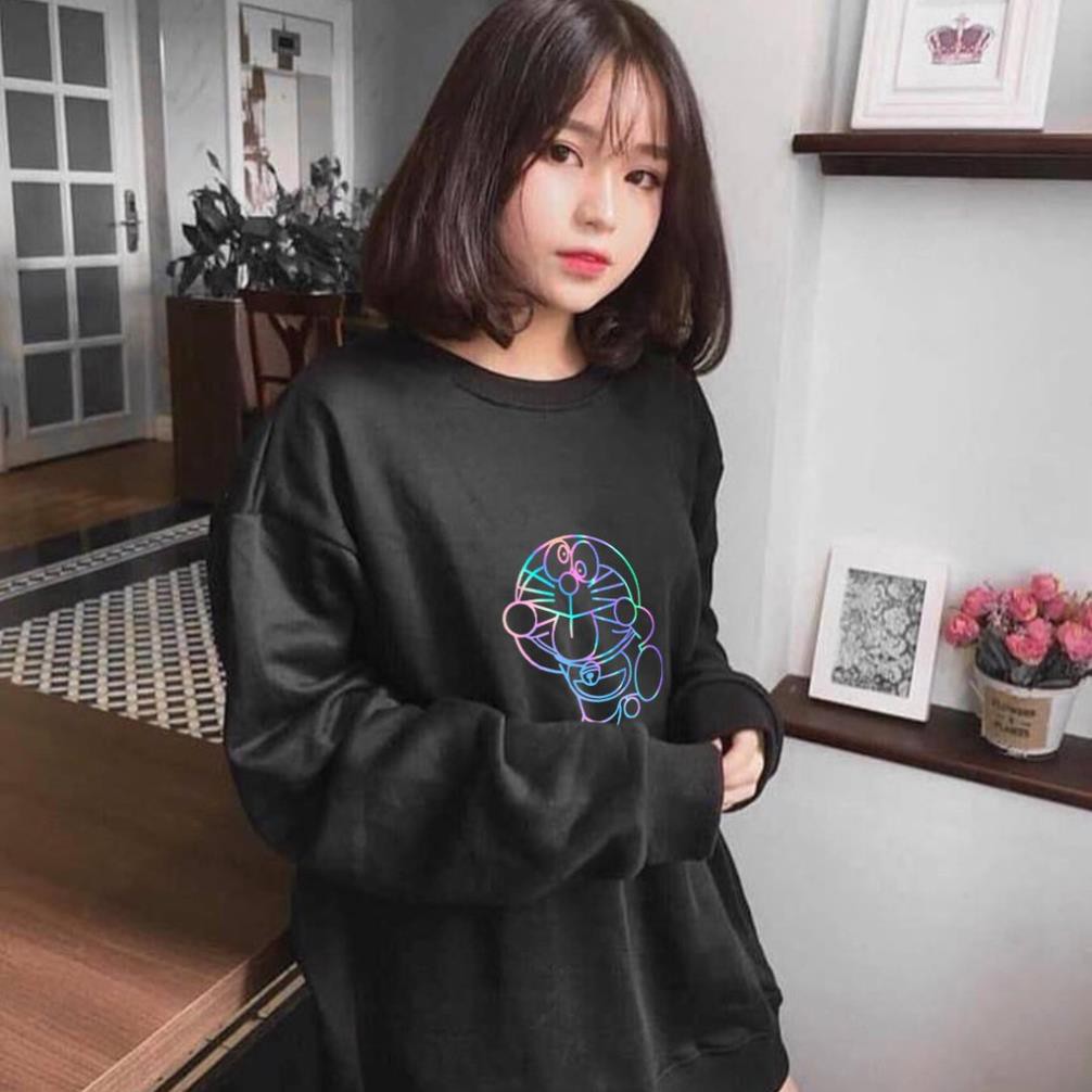 Áo Sweater Doreamon lè lưỡi Phản Quang, Aó Nỉ Dài Tay Nam Nữ Cá Tính - AS16 | BigBuy360 - bigbuy360.vn