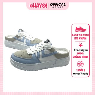 Giày thể thao nữ restory-child đế cao 3cm siêu êm chân nhiều màu ohayo, sục đạp gót d011