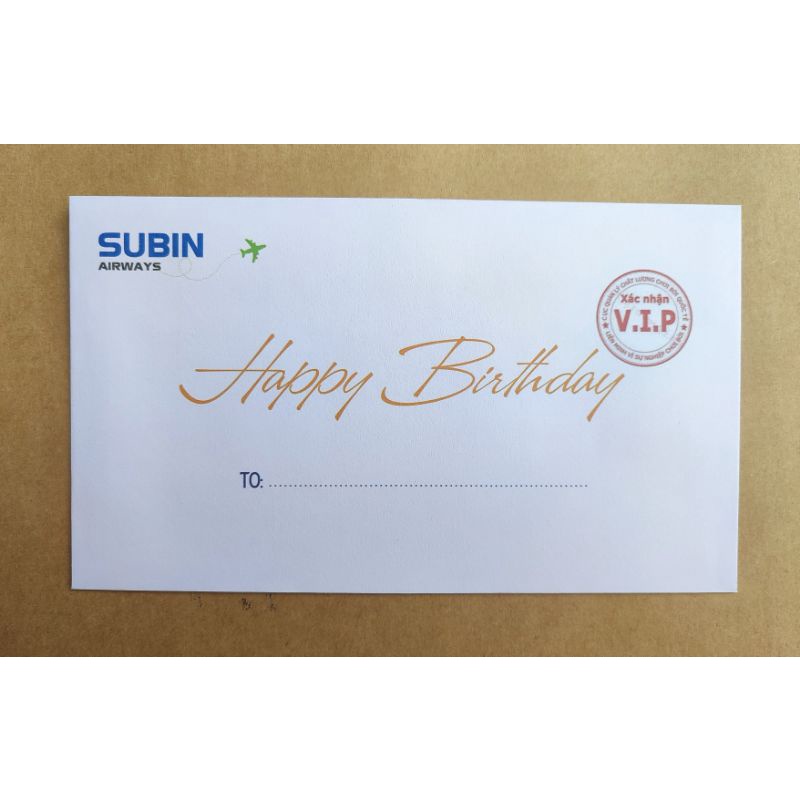 Thiệp sinh nhật kiểu vé máy bay no.02