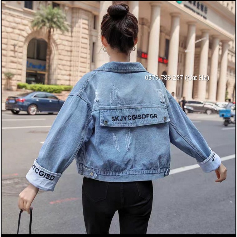 Áo khoác nữ chất jean cao cấp thời trang form dưới 58Kg SKJY BB49
