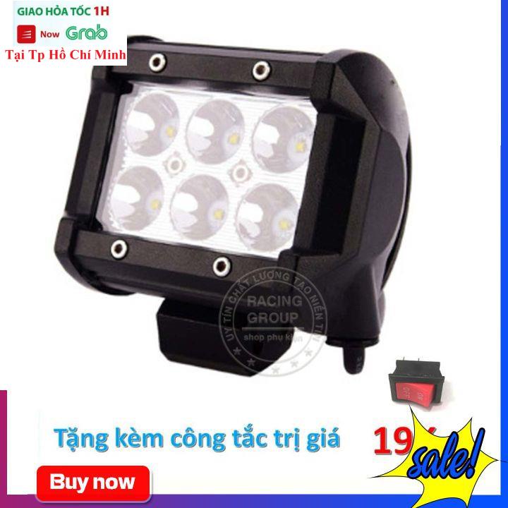 Đèn Trợ Sáng C6, C12 6 Bóng Led và 12 Bóng Led Cho Xe Máy + Tặng Kèm Công Tắc On/Off