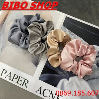 Cột Tóc Scrunchies Vải Phi Bóng Nhiều Màu- Dây Buộc Tóc Vải Phi Bóng Cho Nữ
