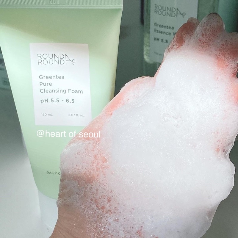 Sữa rửa mặt RoundARound Greentea Pure Cleansing foam 200ml (Bill Hàn)