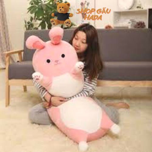 Gấu Bông - Gối Ôm Hình Thú Thỏ Siêu Yêu Cho Bé - Thỏ Cào Mầu Hồng Đủ Size