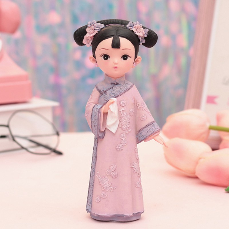 (04 mẫu) Tượng chibi thiếu nữ cổ trang 3D - mẫu 03