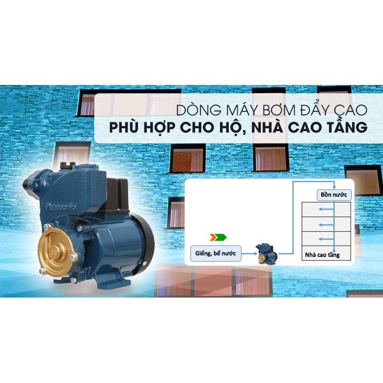 [Hàng chính hãng] Máy Bơm Nước Đẩy Cao 125W PANASONIC GP-129JXK-SV5 - Động cơ lõi đồng 100%