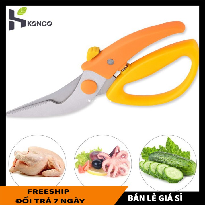 Kéo cắt gà🎉SALE ️🎉Kéo cắt Kitchen đa năng - Dụng cụ nhà bếp cắt thịt vịt một cách dễ dàng 8138