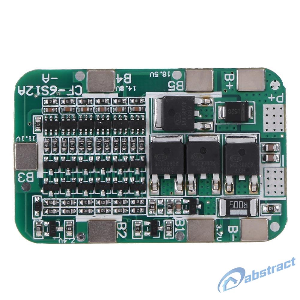 Set 6 Bảng Mạch Bảo Vệ Pin Lithium 18650 Li-Ion 15a 24v Pcb Bms