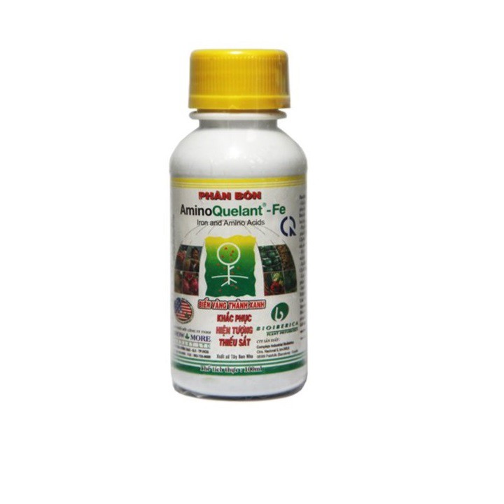 Phân bón lá cao cấp amino Quelant Fe bổ sung sắt chai 100ml