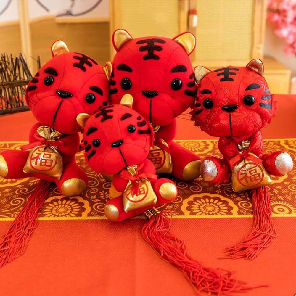Hổ Nhồi Bông Phong Cách Trung Hoa Dễ Thương Dùng Trang Trí Nhà Cửa