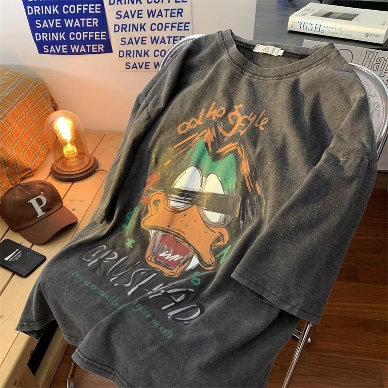 Áo Thun Tay Ngắn Dáng Rộng Thiết Kế Mới Năng Động Thời Trang Mùa Xuân Thu Theo Phong Cách Hàn Quốc Cho Nam