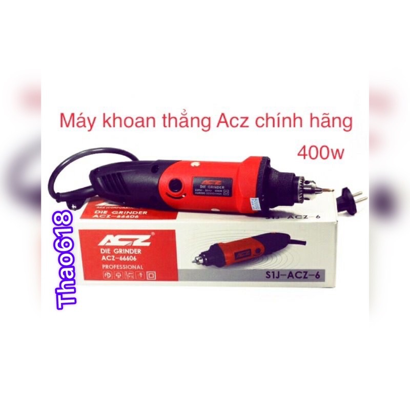 Máy khoan thẳng-  Máy mài khuôn 400W ACZ 66606 I đầu khoan 6mm