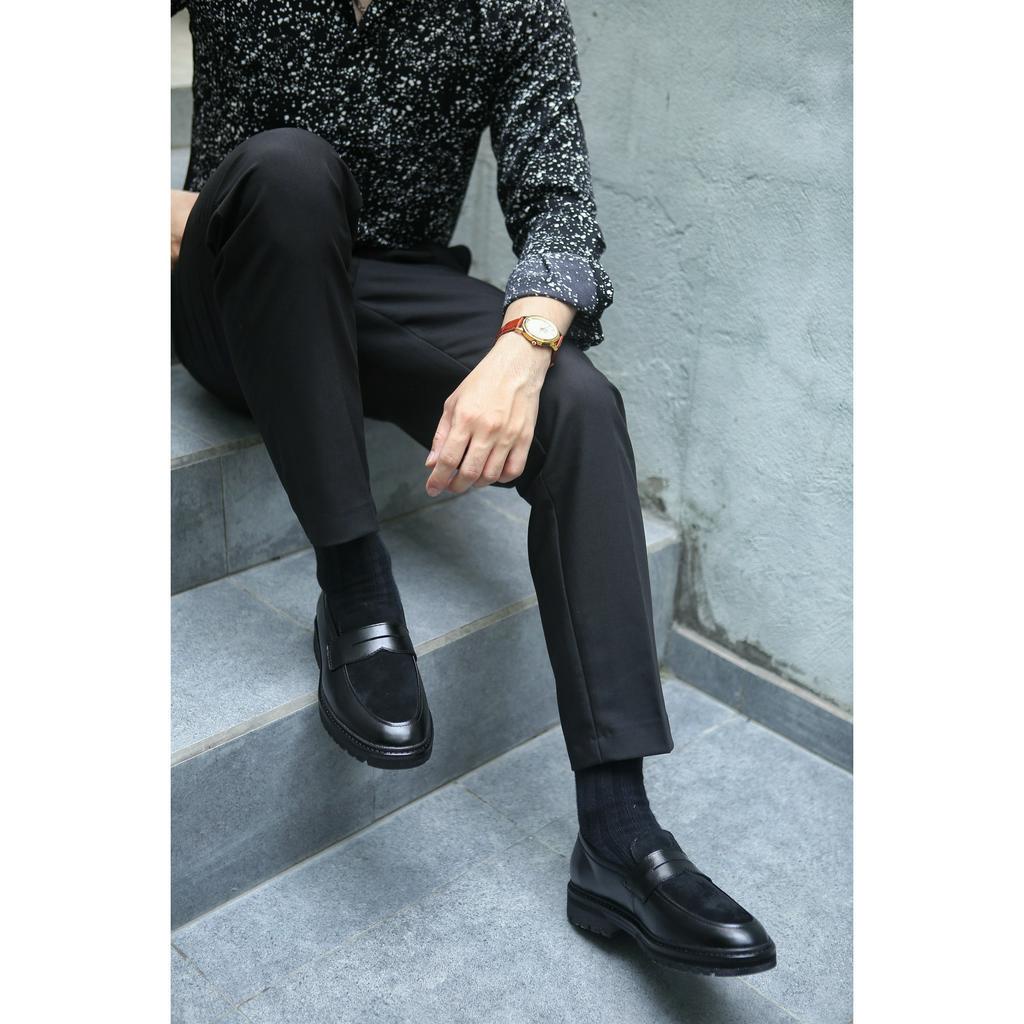 Giày lười Chunky Loafer nam da lộn - da bò nguyên tấm cao cấp Toroshoes CK07