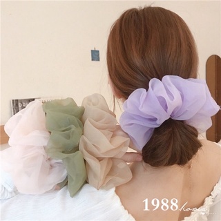 Dây Cột Tóc Srunchies vải voan Hoa Nhí Dễ Thương