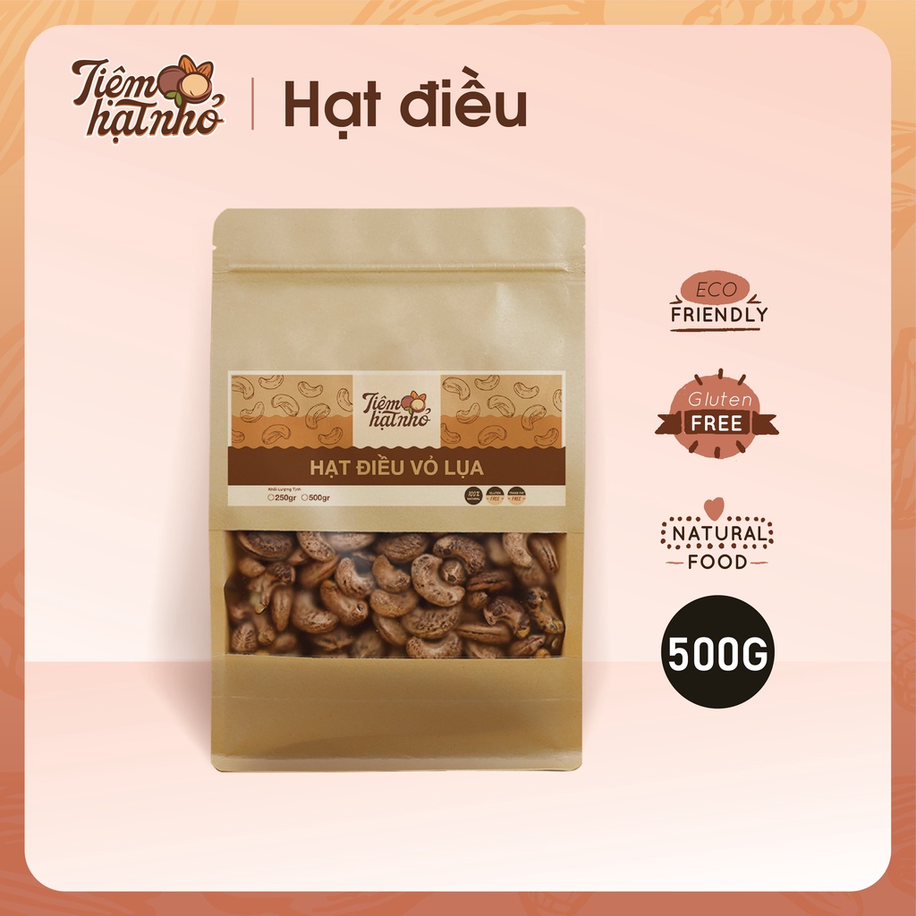 Hạt Điều vỏ lụa - Túi 500gr