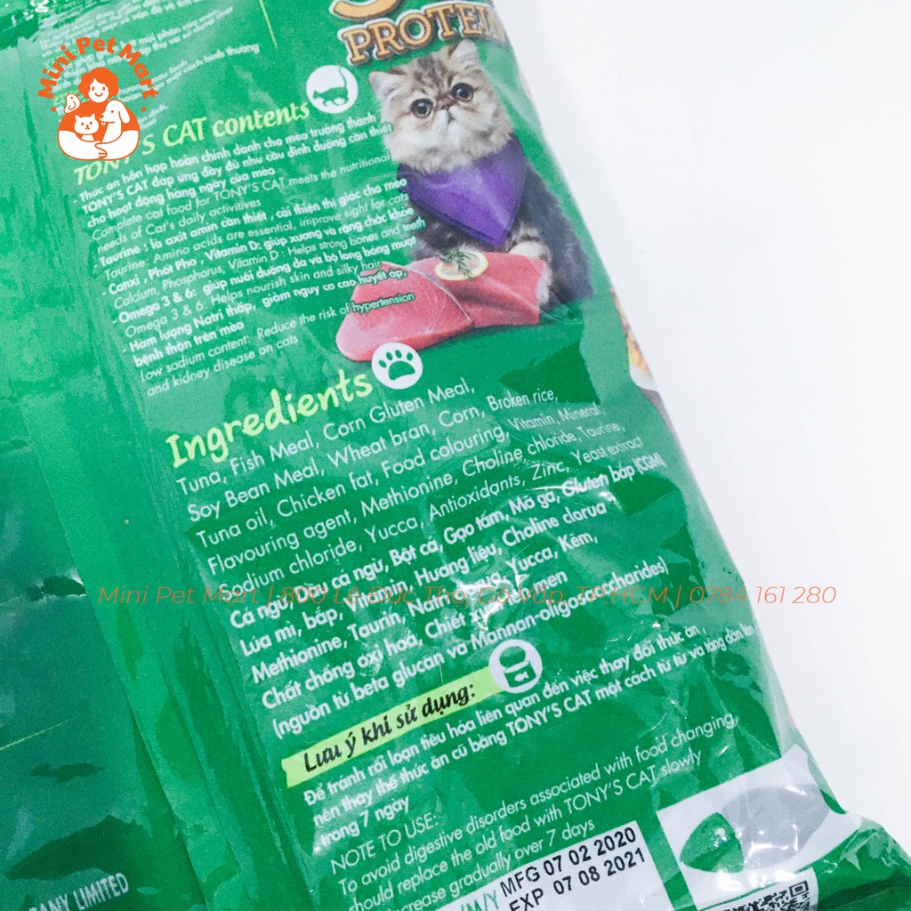 Thức ăn hạt cho mèo trưởng thành TONY CAT 500g