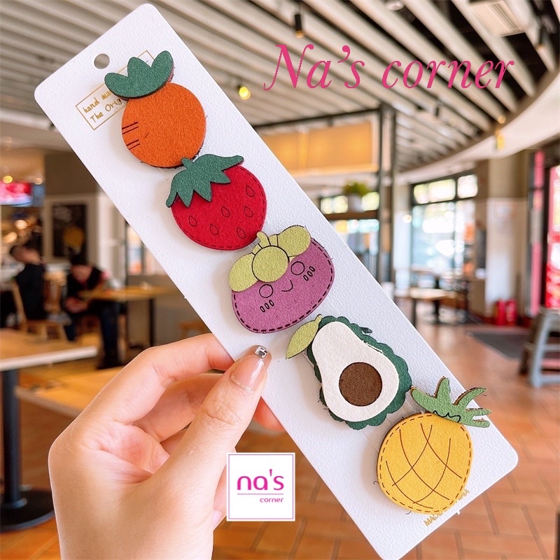 Set 5 dán tóc mái hình hoạt hình dễ thương dành cho bé gái