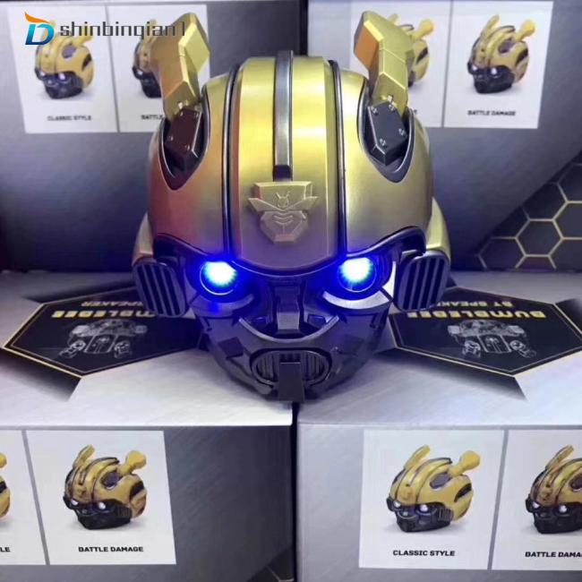 Bumblebee Helmet Bluetooth Speaker Fm Radio Usb Mp3 TF Smart Subwoofer Blue Tooth 5.0 Portable Mini