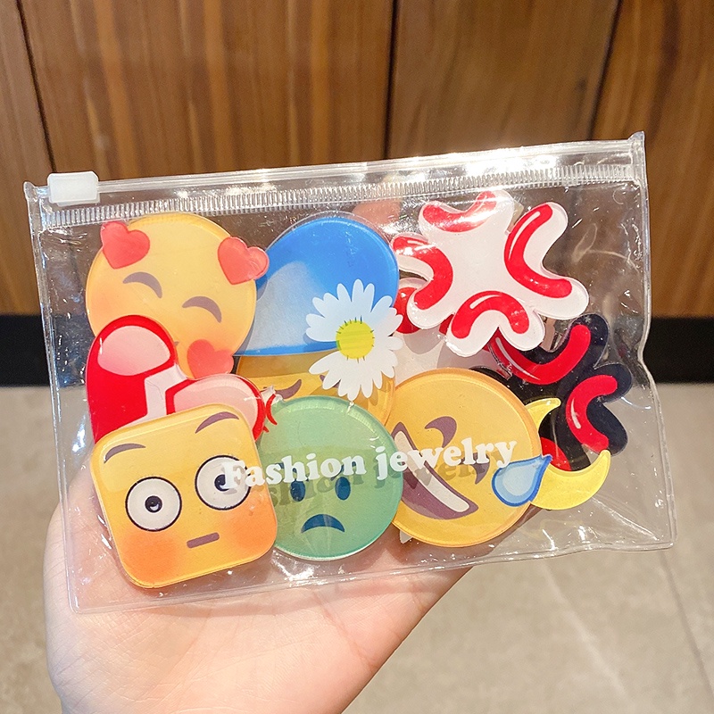 Kẹp Tóc Hình Emoji Dễ Thương Cho Nữ