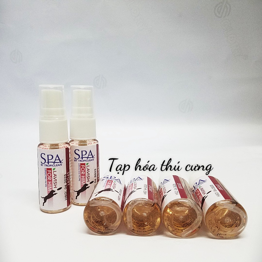 Nước hoa thiên nhiên siêu mượt lông Tropiclean cho chó mèo hương nam tính 20ml- xuất xứ Mỹ Spa Cologne Forhim