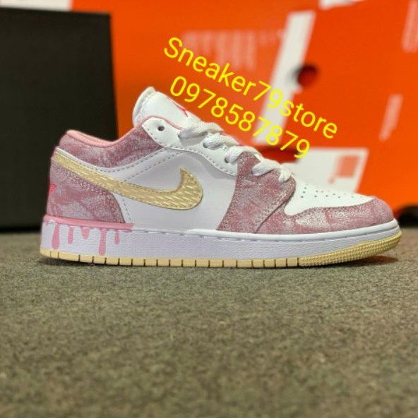 Giày Nike Air Jordan 1 Low Strawberry Ice Cream CW7104-601 Women  Hình Ảnh Độc Quyền