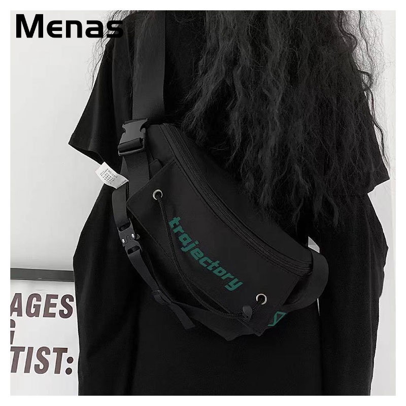 Menas Túi Đựng Điện Thoại Bằng polyester Màu Trơn Đa Năng Thời Trang Cho Học Sinh