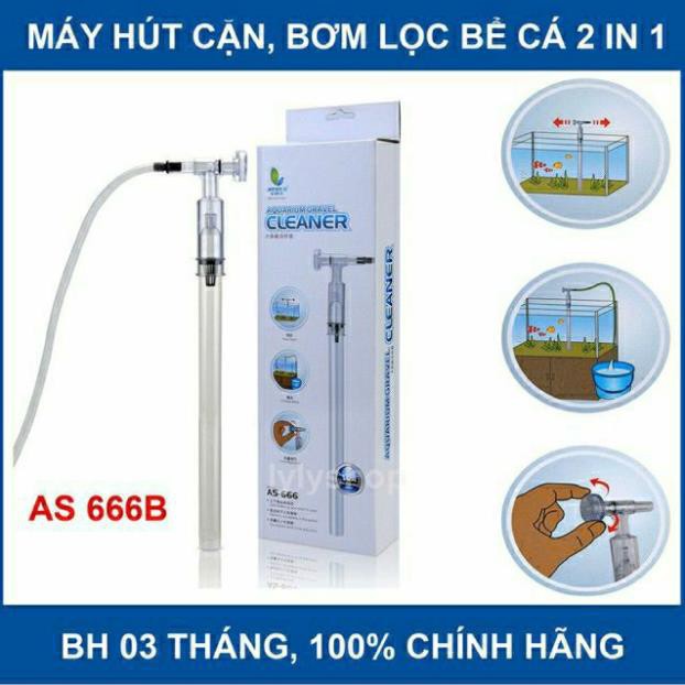 Hút cặn, thay nước hồ cá, hồ thủy sinh cao cấp AS 666B