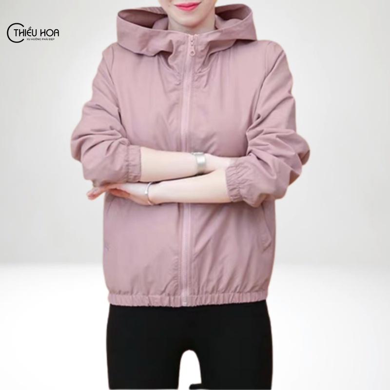 Áo Khoác Nữ Trung Niên chất liệu Kaki Dù chống nắng chống tia UV cực tốt Thương hiệu Thiều Hoa N0425