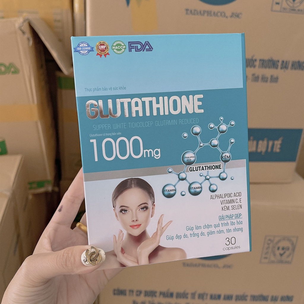 Viên uống Trắng Da Glutathione 1000mg Lọ 30v