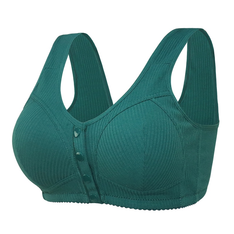 Áo Ngực Cotton Cài Nút Phía Trước Kiểu Mới Dành Cho Phụ Nữ Trung Niên Và Người Lớn Tuổi