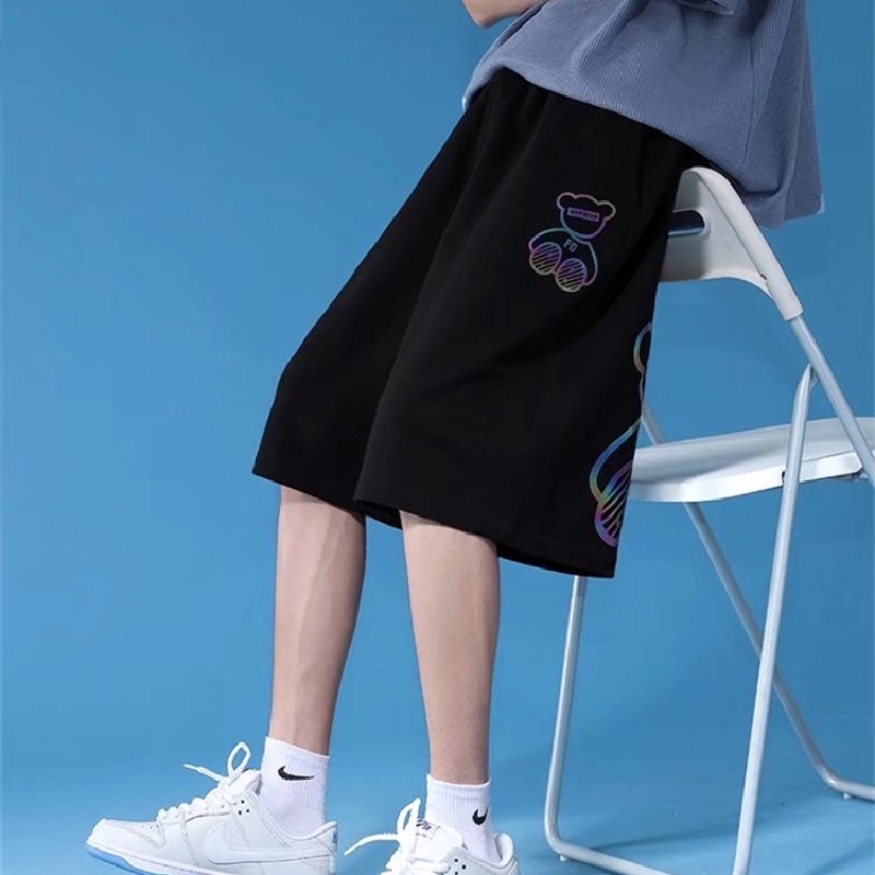 Quần Short Thể Thao Nam In Hình Gấu Hoạt Hình size M-8XL