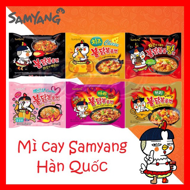 Mì cay Samyang đủ vị 140gr Mỳ cay Hàn Quốc [FreeShip] Hỗ trợ ship nhanh 2h