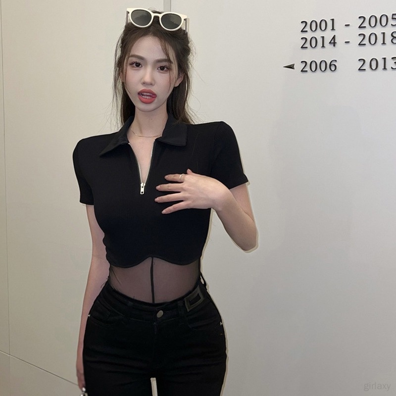 Áo liền quần Tay Ngắn Màu Sắc Thanh Lịch Phong Cách Hàn Quốc Cho Nữ