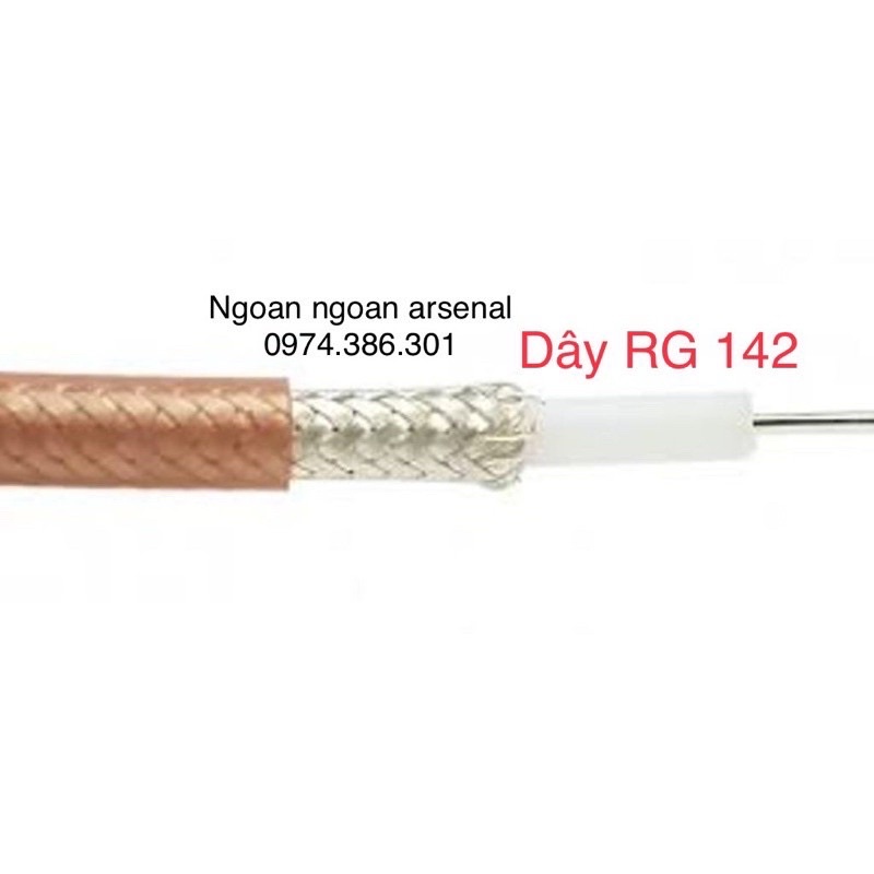 Dây tín hiệu cao tần N male-N male đực dây mạ bạc 142 chuẩn 50ohm