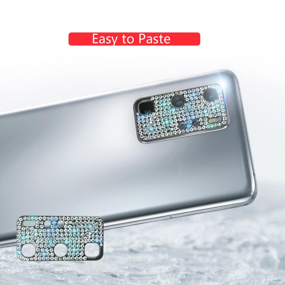 Applicable Huawei P40 Pro Metal Water Drill Cool Glans Protection Stickers Glory 30S Fashion Diamond Lens Film