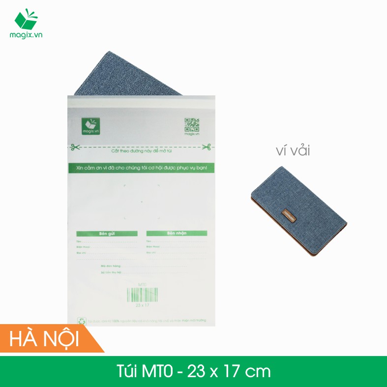 MT0 - 23x17 cm - 50 TÚI NILON GIAO HÀNG THAY HỘP CARTON